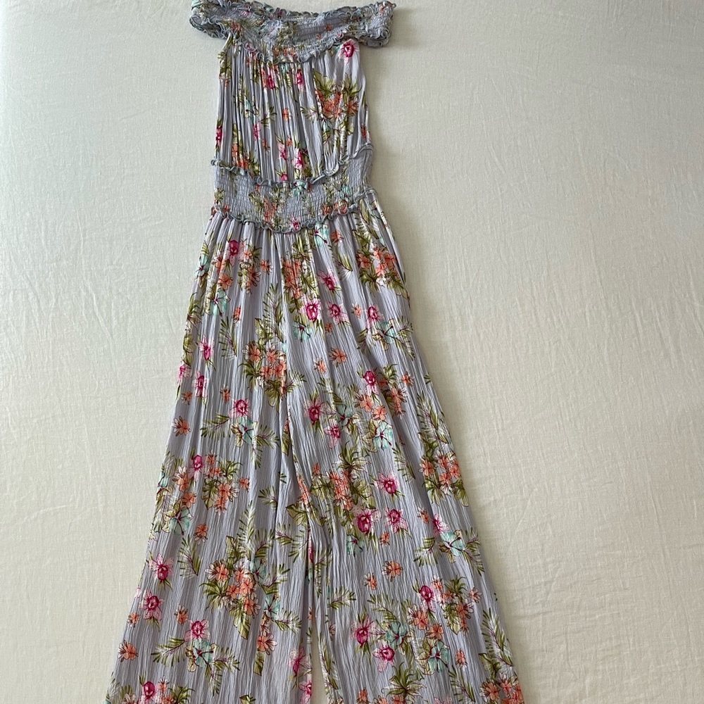 Light Purple Floral Jumpsuit size S